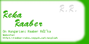 reka raaber business card